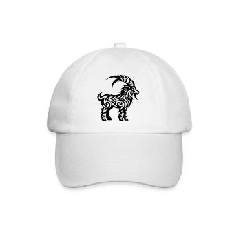 Chèvre de montagne tribale - Casquette classique - blanc/blanc - Devant