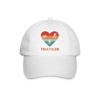 I love Triathlon gift for a triathlete - Baseball Cap - white/white - Front