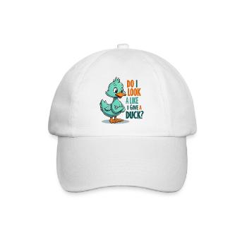 Citation amusante de canard - Est-ce que j’ai l’air de donner un canard ? - Casquette classique - blanc/blanc - Devant