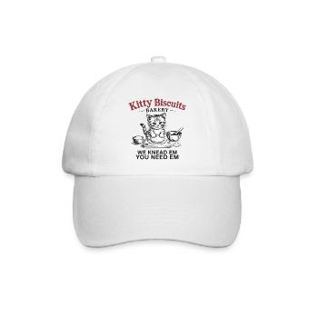 Kitty Biscuits Bakery - We Knead Em, You Need Em - Baseballkappe - Weiß/Weiß - Vorne
