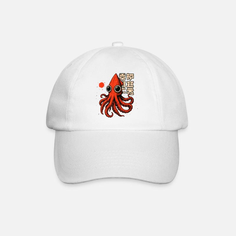 TINTENFISCH-TSHIRT - Baseballkappe - Weiß/Weiß
