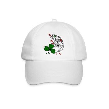 Fleurs sauvages aux baies rouges et vertes - Casquette classique - blanc/blanc - Devant