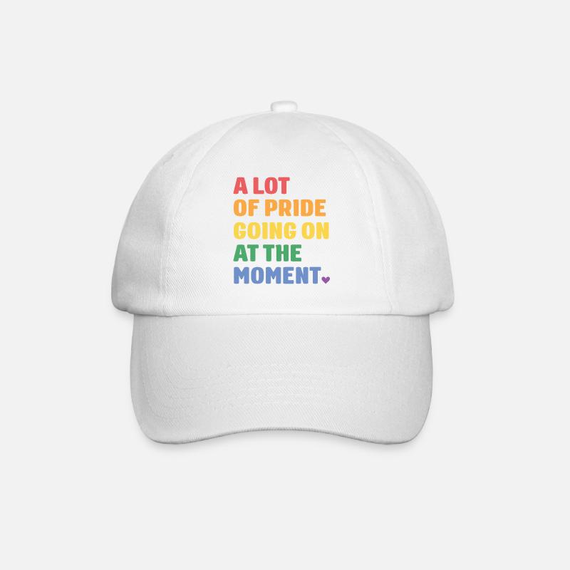 LGBTQ Pride Month - Viel Pride - Baseballkappe - Weiß/Weiß