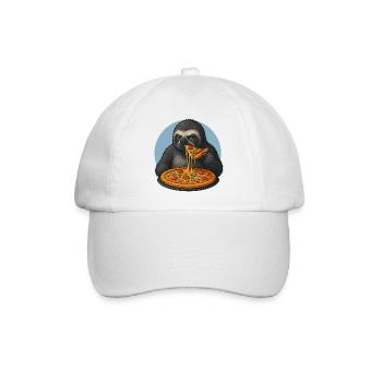 Cute Sloth Pizza Italian Food - Baseball Cap - white/white - Front