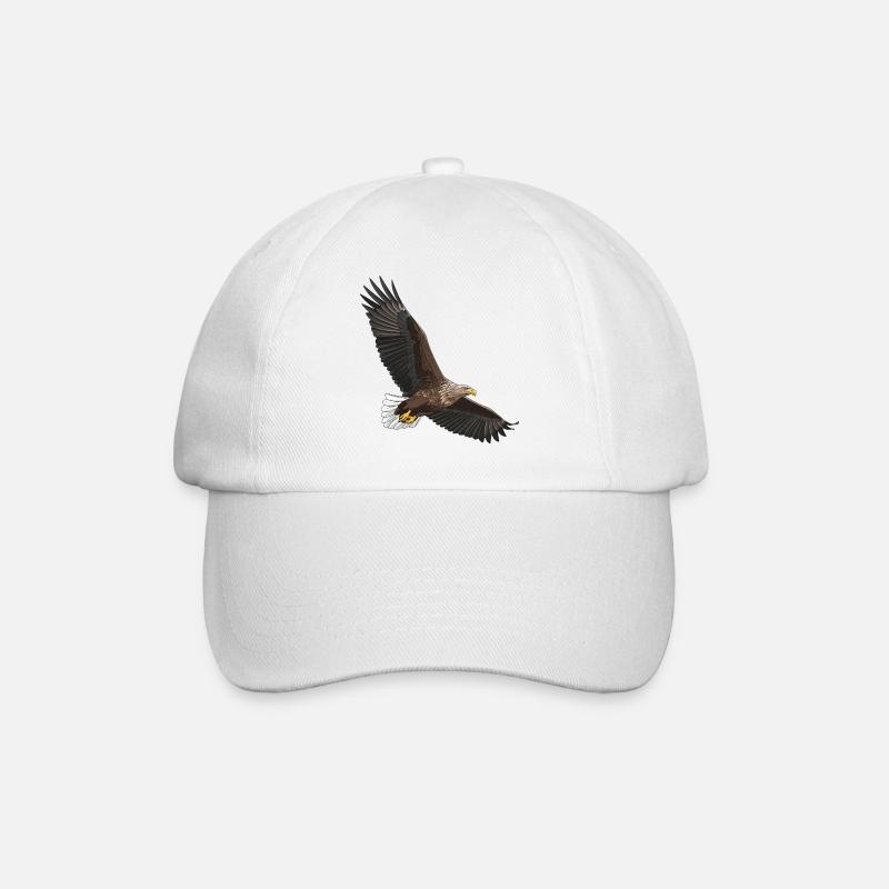 White-tailed eagle Haliaeetus albicilla - Baseball Cap - white/white