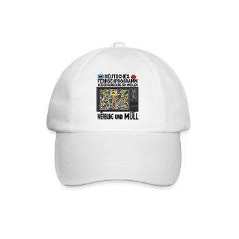 German TV - Advertising and garbage - Baseball Cap - white/white - Front