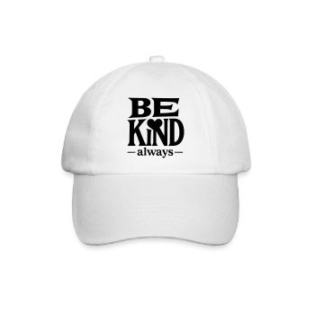 Soyez toujours gentil Slogan avec cœur - Casquette classique - blanc/blanc - Devant