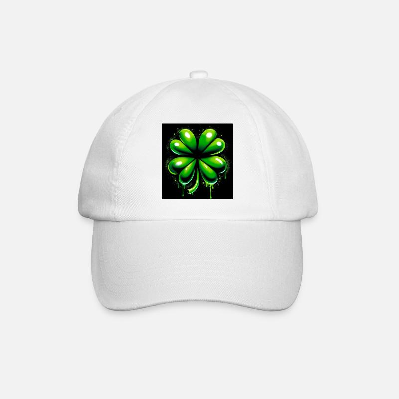 Four-leaf clover - Baseball Cap - white/white