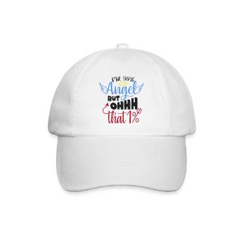Angel Humor T-Shirt Design - Casquette classique - blanc/blanc - Devant
