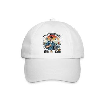 The automotive mechatronics technician - Baseball Cap - white/white - Front
