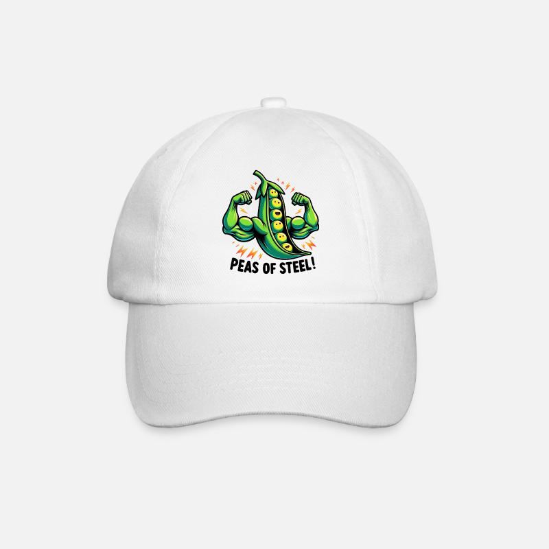 Erbsen aus Stahl - Baseballkappe - Weiß/Weiß