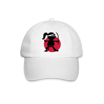 Urbanes Ninja-Mädchen - Baseballkappe - Weiß/Weiß - Vorne