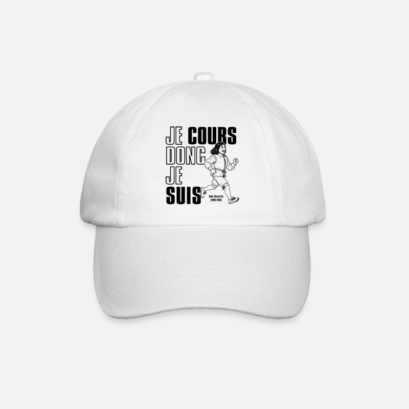 I run therefore I am - Baseball Cap - white/white