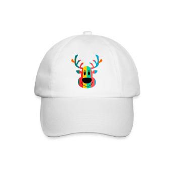 RENNE. NOËL. JOYEUX NOËL. MERRY CHRISTMAS - Casquette classique - blanc/blanc - Devant