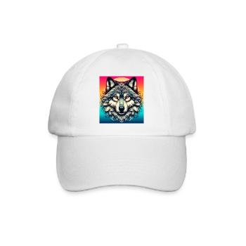 Wolf - Baseball Cap - white/white - Front