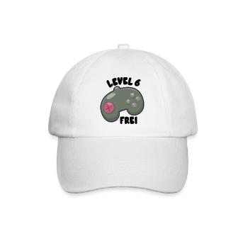 Level 6 Controller 6th Birthday Party - Baseball Cap - white/white - Front
