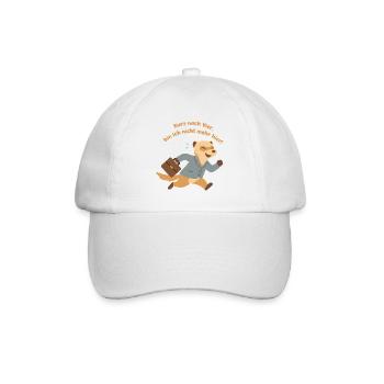 Vier-Uhr Feierabend Ferret, Endlich Feierabend - Baseballkappe - Weiß/Weiß - Vorne