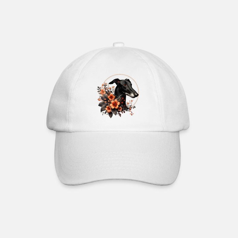 Galgo Blackbeauty Nr02 - Baseballkappe - Weiß/Weiß