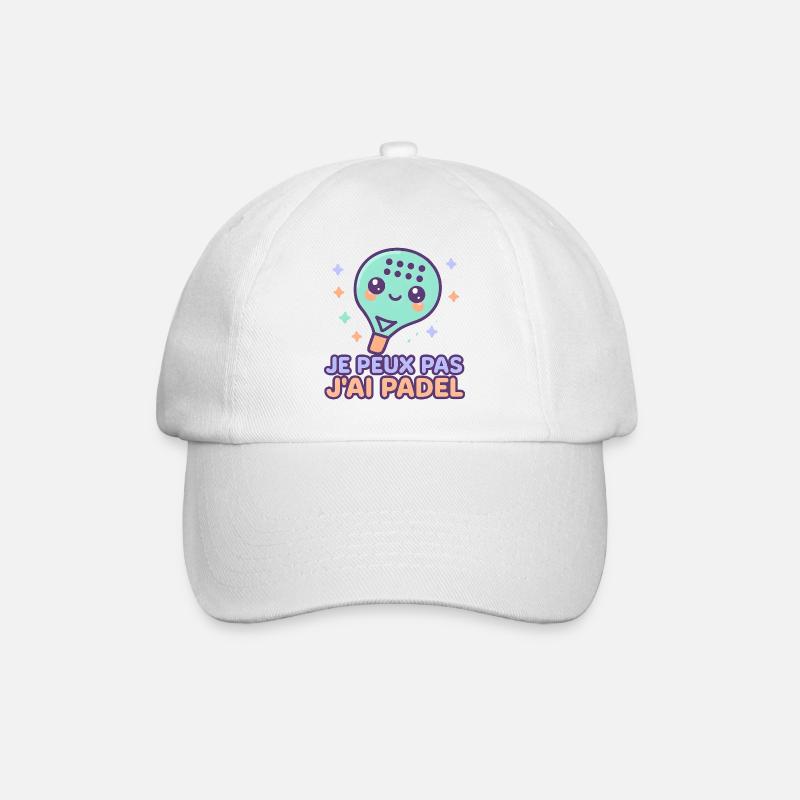 Je peux pas j'ai padel - Casquette classique - blanc/blanc