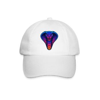Neon Cobra Gradient Illustration - Baseball Cap - white/white - Front