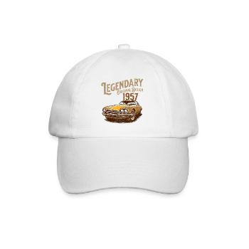 Legendäres 1957 Auto Retro Design - Baseballkappe - Weiß/Weiß - Vorne