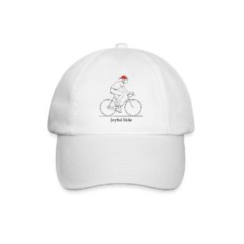Joyful Ride Santa Cyclist - Baseball Cap - white/white - Front