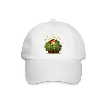 Tiger hidden in the bush magic - Baseball Cap - white/white - Front