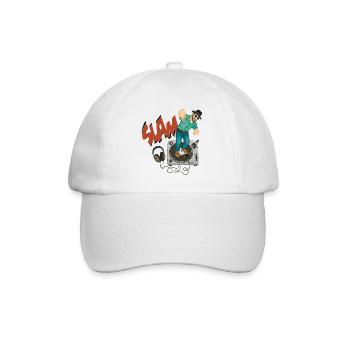 SLAM GUY – nette Leute - Baseballkappe - Weiß/Weiß - Vorne