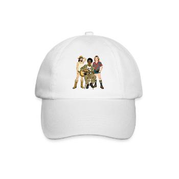B W U WANT TO B - nice people - Baseball Cap - white/white - Front