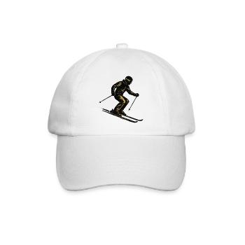 Skifahren | Skifahrer | Berg - Baseballkappe - Weiß/Weiß - Vorne