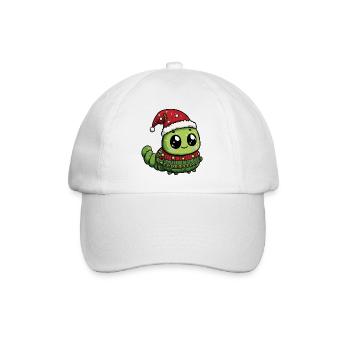 Worm Christmas Xmas - Baseball Cap - white/white - Front