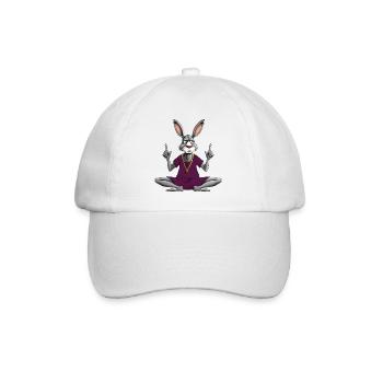 Donkey Yoga / Yogi Donkey - Baseball Cap - white/white - Front