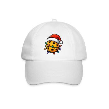 Funny Christmas Pickleball Players - Baseball Cap - white/white - Front