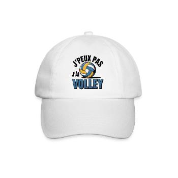 Je peux pas j ai Volley Humour cadeau - Casquette classique - blanc/blanc - Devant