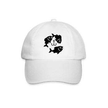 Vecteur de pêche du cercle de cercle d’hameçon - Casquette classique - blanc/blanc - Devant