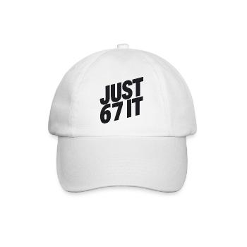 Just 6 7 It – Typographic Statement - Baseball Cap - white/white - Front