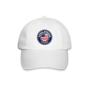 Coral Springs Flag Crest - Baseball Cap - white/white - Front