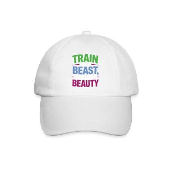 Train like a beast, look like a beauty - Baseball Cap - white/white - Front