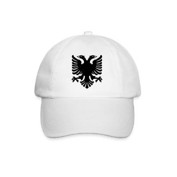 Aigle de Shqipe – Drapeau national double tête d’Albanie - Casquette classique - blanc/blanc - Devant