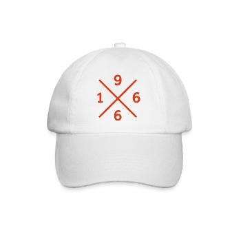 1966 Football Fan Berlin Hoodie, Bag, Apron - Baseball Cap - white/white - Front