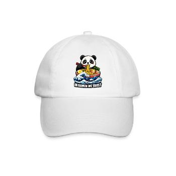 Panda In Ramen We Trust - Baseball Cap - white/white - Front