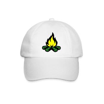 Campfire Symbol Flame - Baseball Cap - white/white - Front