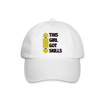 This Girl Got Skills - Baseball Cap - white/white - Front