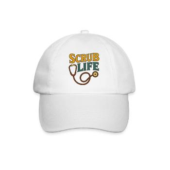 Scrub Life Medical Stethoscope - Baseball Cap - white/white - Front