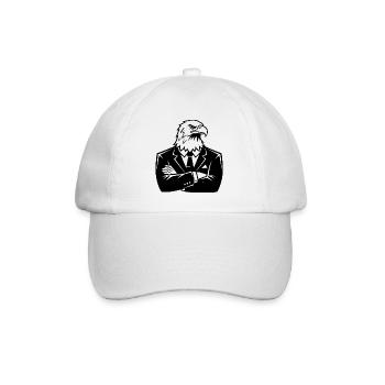 Eagle in a Suit – Leadership Animal Design - Baseball Cap - white/white - Front