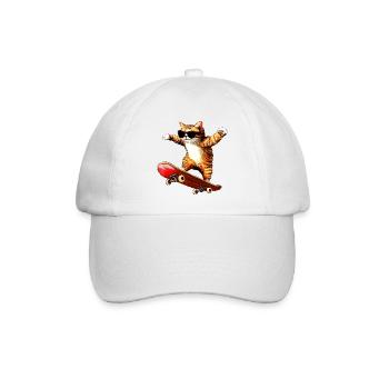 Skateboard pour chat - Casquette classique - blanc/blanc - Devant