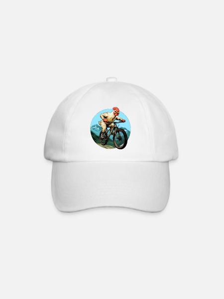 Hühner Bike - Baseballkappe - Weiß/Weiß