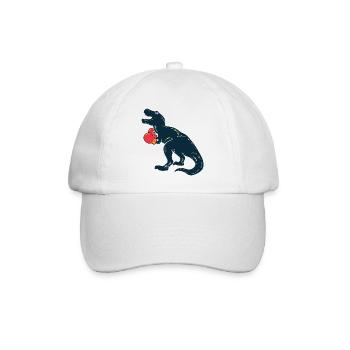 Dino Boxer Rex - Baseballkappe - Weiß/Weiß - Vorne