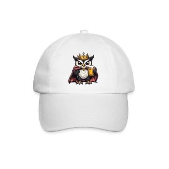 Owl Beer King - Baseball Cap - white/white - Front
