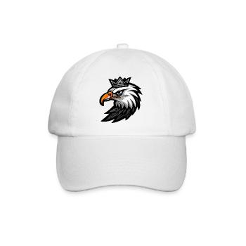 Adler Kopf Krone - Baseballkappe - Weiß/Weiß - Vorne